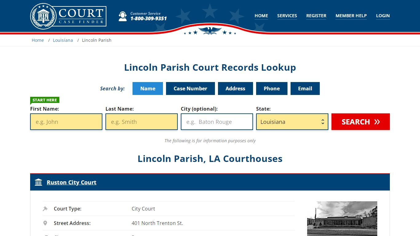 Lincoln Parish Court Records | LA Case Lookup